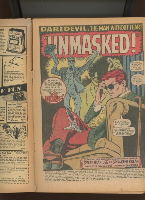 (1967) Daredevil #29: SILVER AGE! WE COMBINE SHIPPING! (2.5)