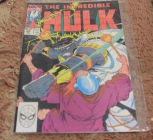 Incredible Hulk comic # 355 1989, Marvel glorian mr fixit grey hulk vegas