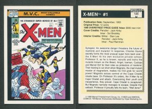 1990 Marvel Comics Card  #125 (X-Men #1 Cover) / NM-MT+