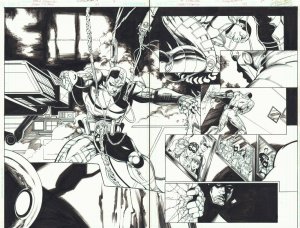 Teen Titans #34 pgs. 4 & 5 - Cyborg DPS - 2006 art by Kevin Conrad