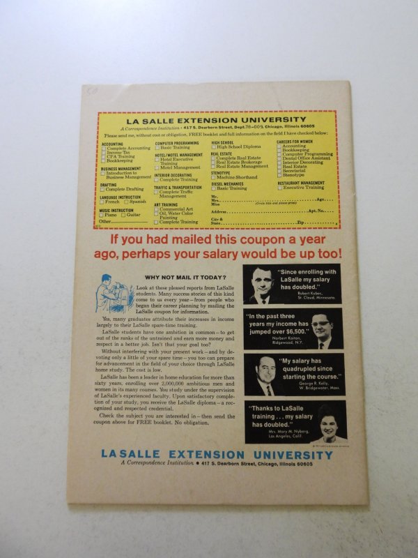 The Incredible Hulk #153 (1972) FN/VF condition pencil back cover