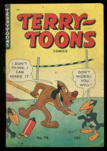 TERRY-TOONS COMICS #78 1950-ART BARTSCH FIREWORKS COVER VG