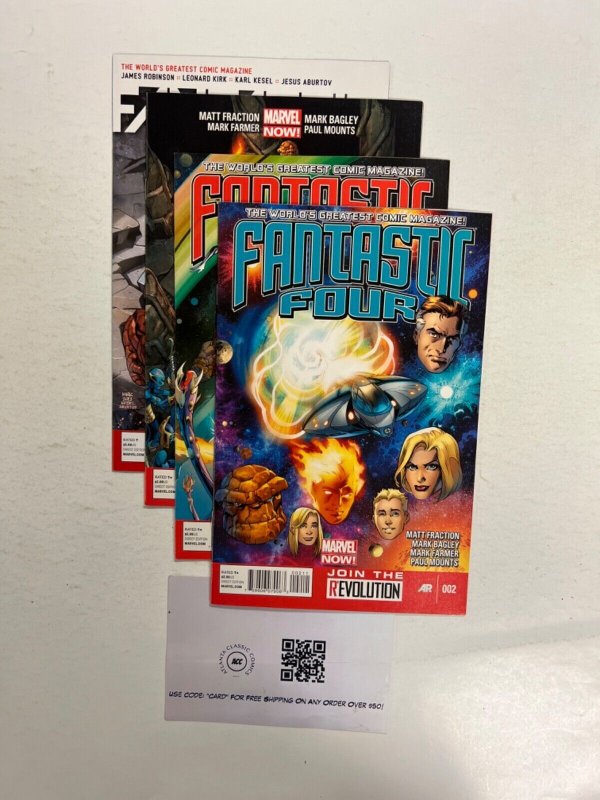 4 Fantastic Four Marvel Comic Books # 2 2 3 4 Hulk Defenders Thor Hulk 107 JS44