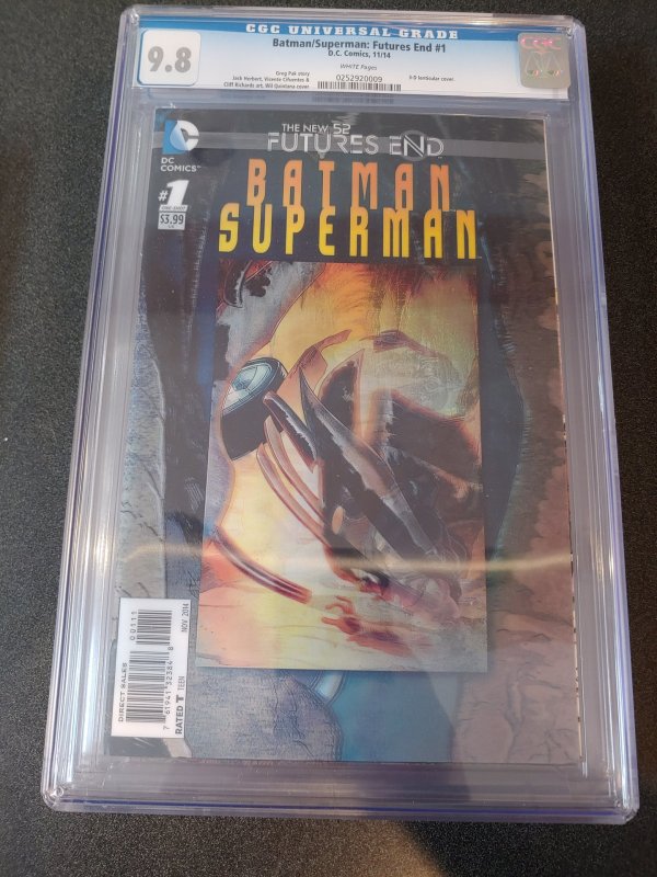 ​BATMAN/SUPERMAN:FUTURES END #1 CGC 9.8 3-D LENTICULAR COVER