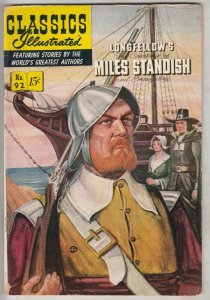 Classics Illustrated #92 (Feb-52) FN Mid-High-Grade Miles Standish