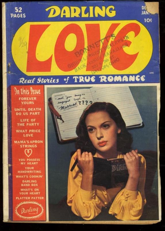 DARLING LOVE #2-PHOTO COVER-GOLDEN AGE ROMANCE G/VG