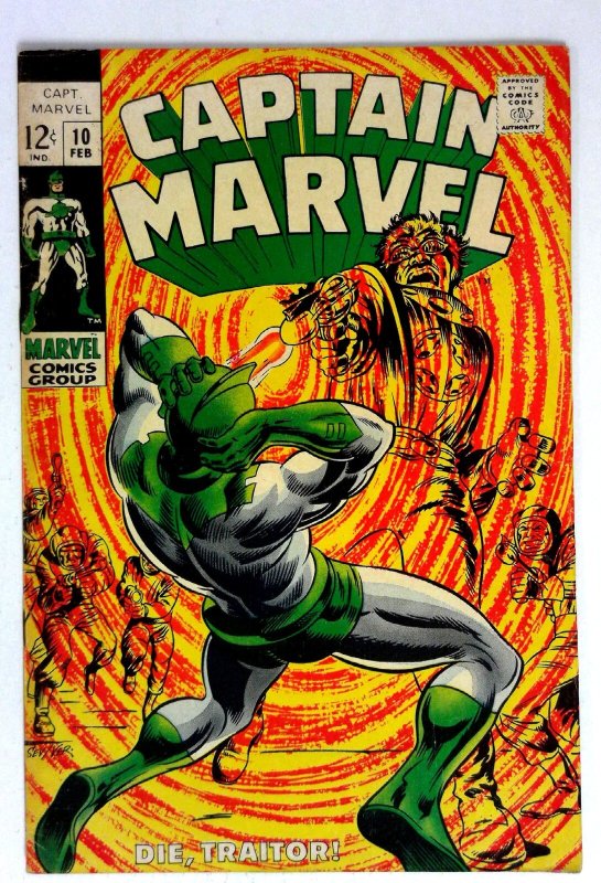 Captain Marvel #10 (1969) Skrenes Guardians Marvel FN
