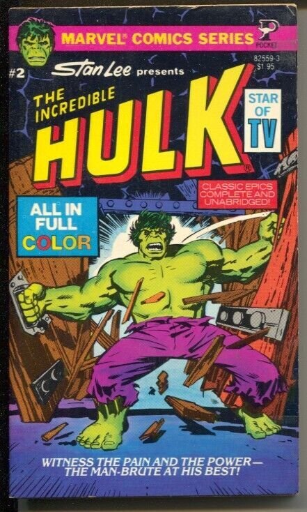 Incredible Hulk Paperback Book #2 -#82559-3-Stan Lee-John Buscema-color comics-F