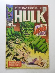 The Incredible Hulk #102 (1968) GD+ Condition moisture damage