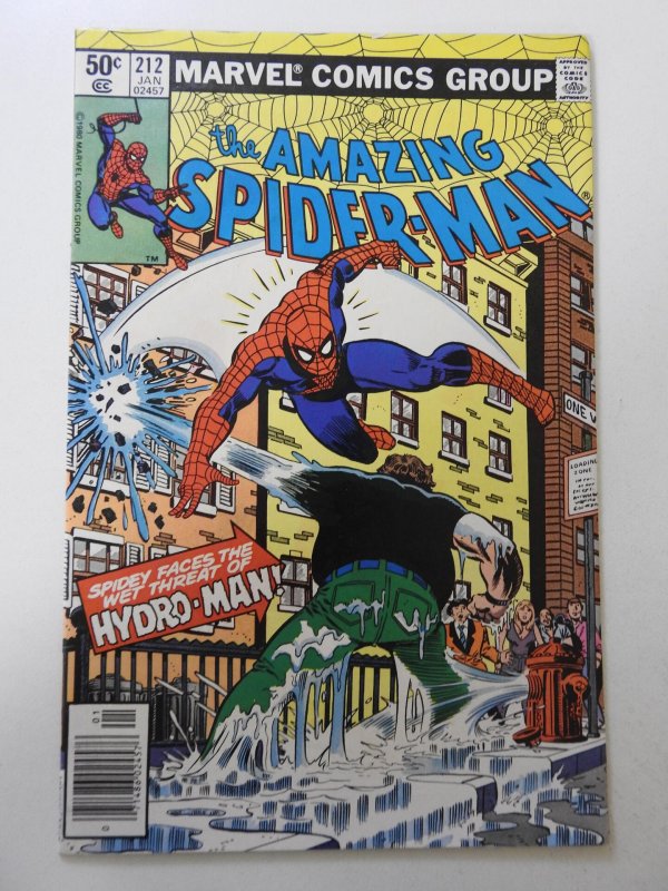 The Amazing Spider-Man #212 (1981) FN/VF Condition! 1st Appearance of Hydro-Man!