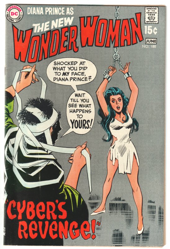 Wonder Woman #188 (1970) Wonder Woman bondage cover!