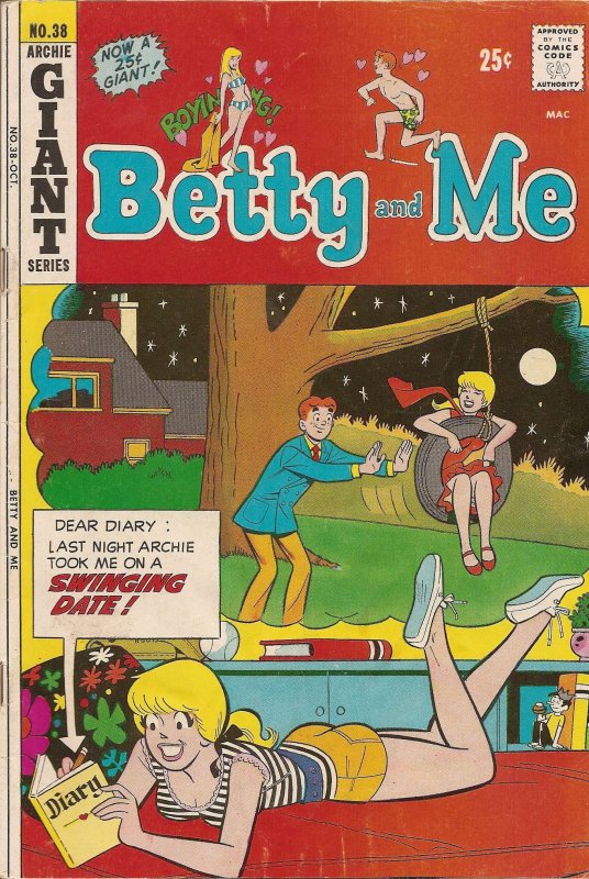 Betty And Me #38 GD ; Archie | low grade comic October 1971 Innuendo Cover Swing