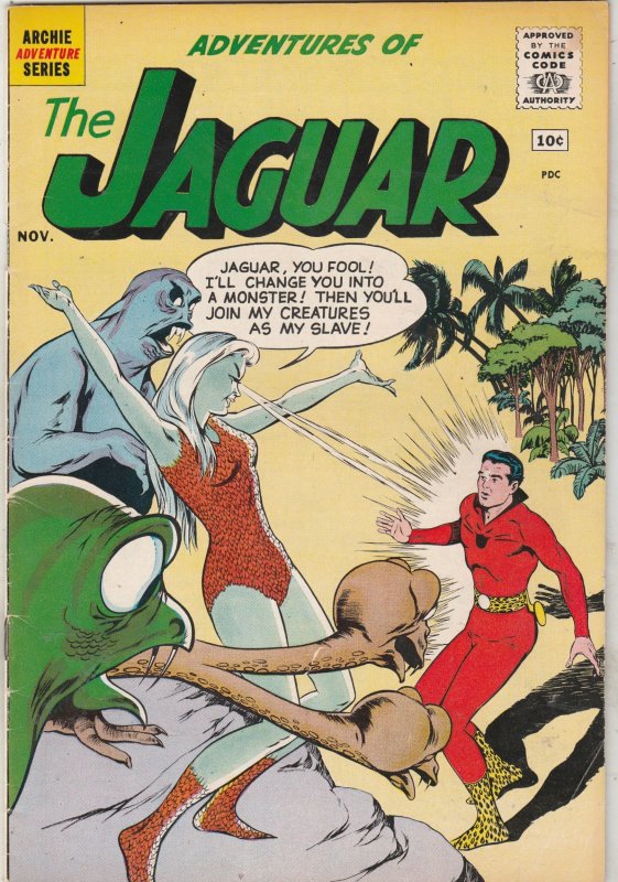 Adventures of the Jaguar #3 1961 3rd Jaguar Mid-High-Grade FN/VF Wythville CERT