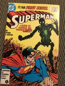 SUPERMAN #1 : DC 1/87 FN; Superman relaunch, 1st New Metallo