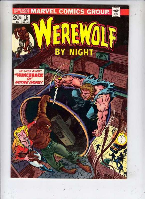 Werewolf by Night 16 strict NM- 1974 High-Grade Wythville Certificate huge run