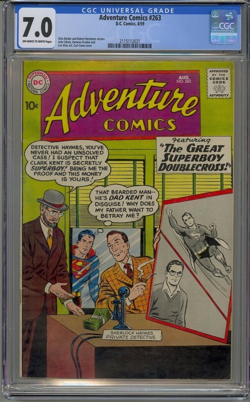 ADVENTURE COMICS #263 CGC 7.0 SUPERBOY 