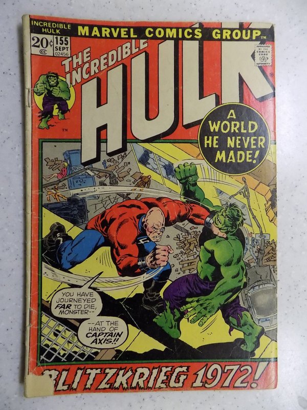 INCREDIBLE HULK # 155 MARVEL BRONZE ACTION TRIMPE SEVERIN GD/VG