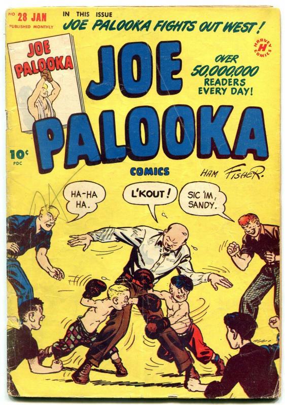 JOE PALOOKA #28 1949-HARVEY COMICS-BABE RUTH STORY VG-