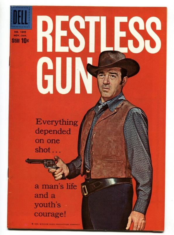 Restless Gun-Four Color Comics #1045 1960-Dell-John Payne TV photo cover-VF