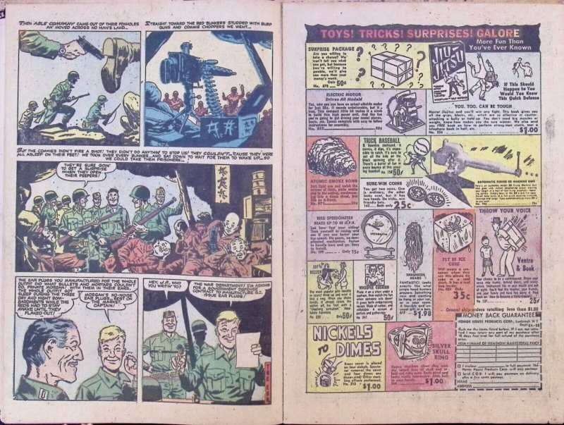 MARINES IN ACTION Comic Issue 22 — Very Rare HTF — 1958 Warwick Pub Silver Age