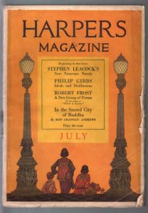 Harpers Magazine 7/1920-pulp type format-Robert Frost poetry-historic-VG