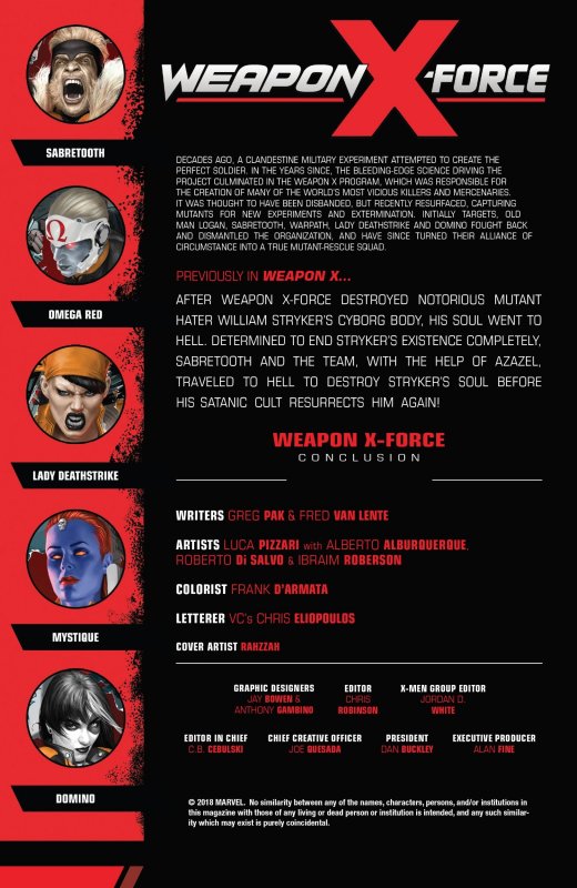 WEAPON X #27 (2019) RAHZZAH | TRADE DRESS