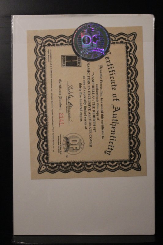 Vampirella: The Rebirth #1 (1999) Dynamic Forces Exclusive Cover