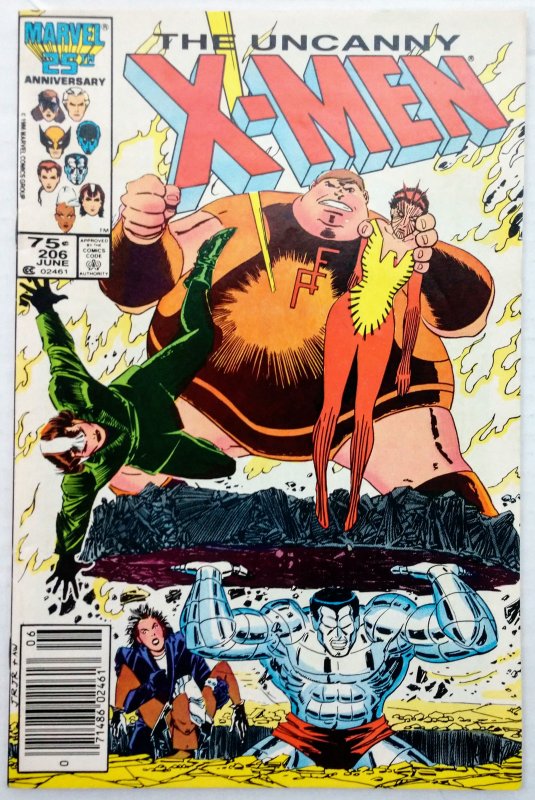 The Uncanny X-Men #206  NEWSSTAND (NM-)(1986)