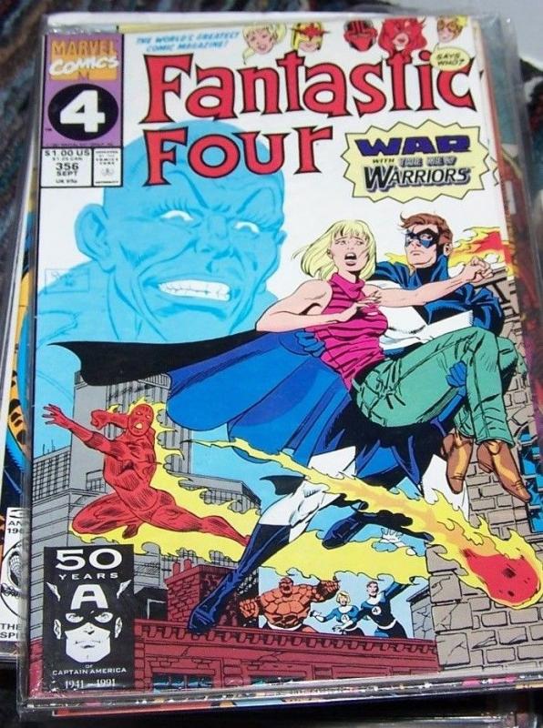 FANTASTIC FOUR  #356 1991  Marvel  +new warriors nova  night thrasher