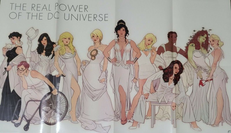 2008 Adam Hughes The Real Power Of The DC Universe Promo Poster 33 X 21 A8