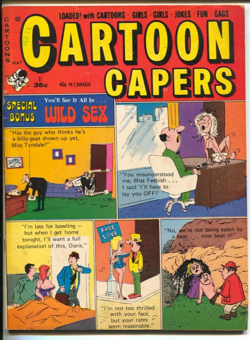 Cartoons Capers 5/1971-Marvel-Pussycat comic strip-gags-jokes-cartoons ...