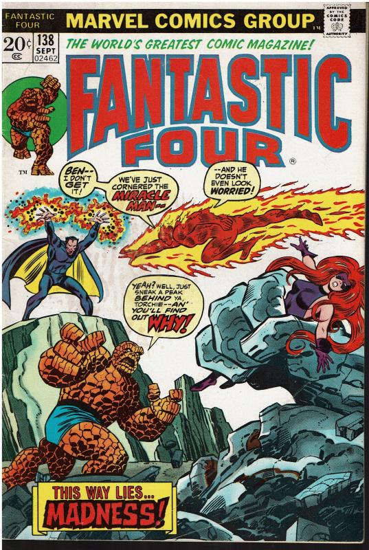 Fantastic Four #138, 5.0 or Better - Return of Miracle Man