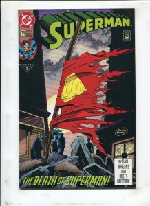 SUPERMAN #75 THE DEATH OF SUPERMAN! (8.0) 1993 4th PRINT