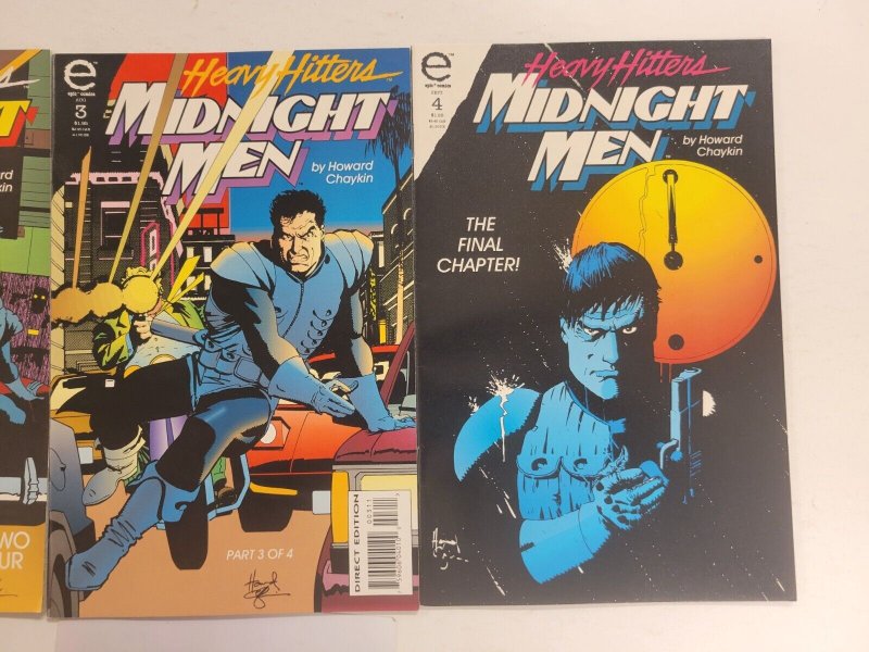 3 Midnight Men Epic Comic Books #2 3 4 63 TJ11