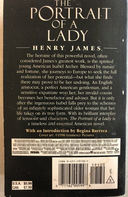 The Portrait Of a lady film  paperback 544p