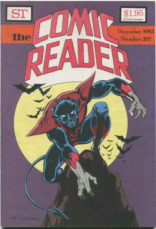 The Comic Reader Fanzine #207 Street Enterprises 1982 Cockrum Nightcrawler Cover