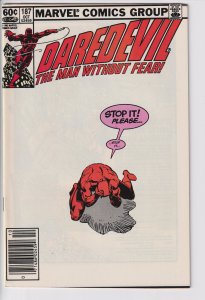 DAREDEVIL #187 NEWSSTAND (Oct 1982) FVF 7.0 off white to white!