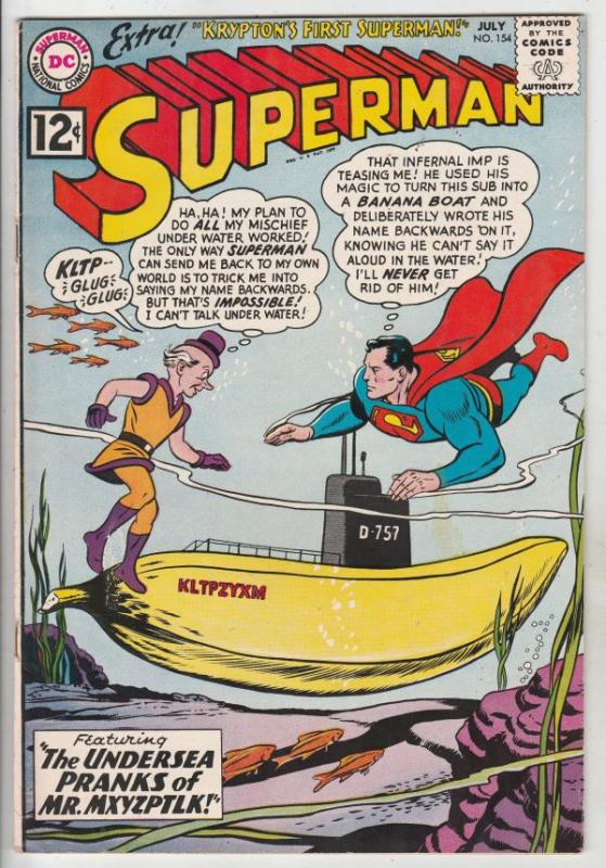Superman #154 (Jul-62) VF/NM High-Grade Superman, Jimmy Olsen,Lois Lane, Lana...