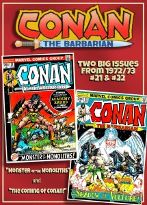 CONAN THE BARBARIAN #21 & 22 (1972/73) 7.0 FN/VF Roy Thomas & Barry Smith!