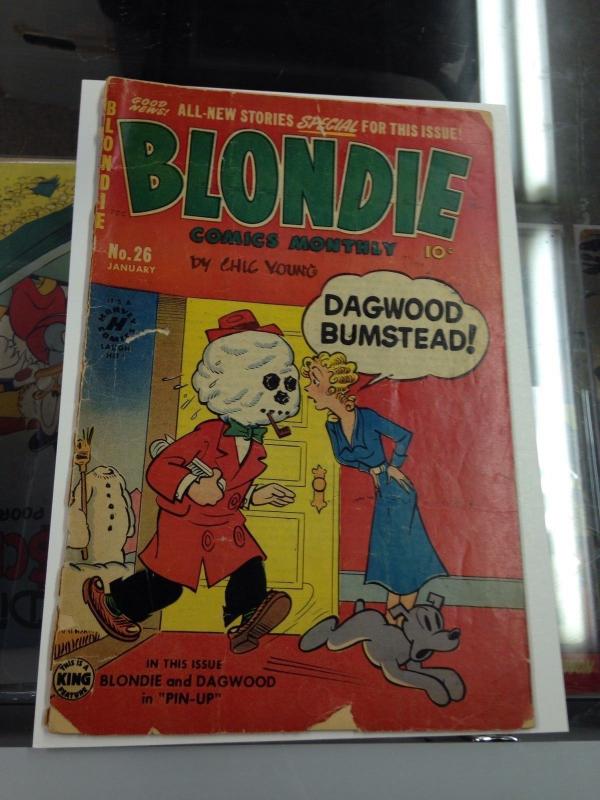 2 golden age Blondie comics 26,32 (coupon clipped)
