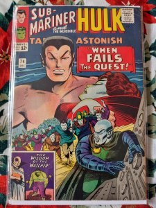 TALES TO ASTONISH #74 - SUB-MARINER & INCREDIBLE HULK! Marvel Comics 1965