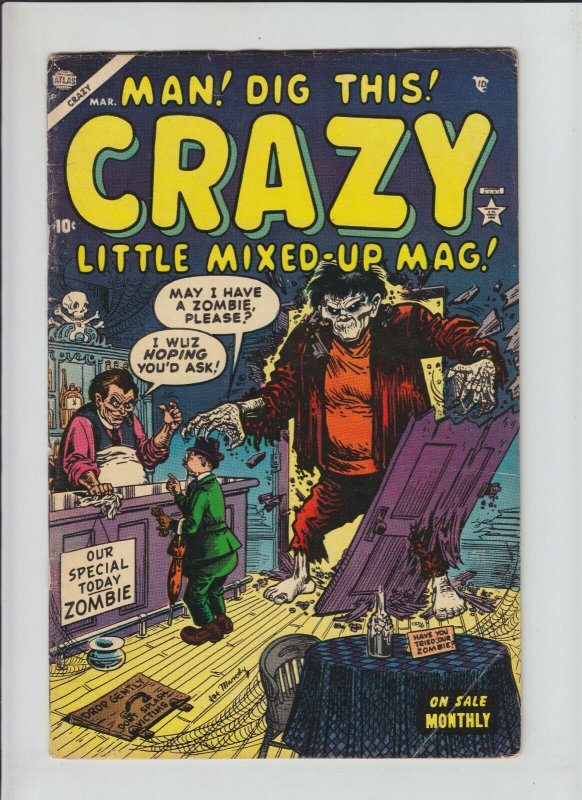 Crazy (Atlas) #4 VG; Marvel | Parody/satire of I Love Lucy, Zombies, and etc. 