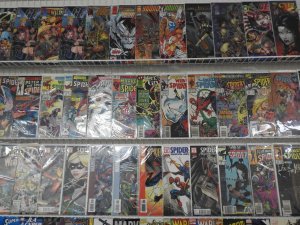 Huge Lot 180+ Comics W/ Spider-Man, Marvels, Daredevil, Cap+ Avg Fine Condition!