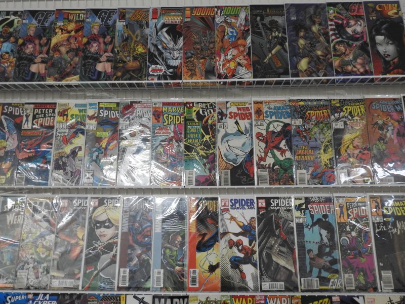 Huge Lot 180+ Comics W/ Spider-Man, Marvels, Daredevil, Cap+ Avg Fine Condition!