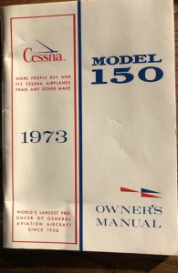 Cessna model 150-1973(1984reprint) Owners manual