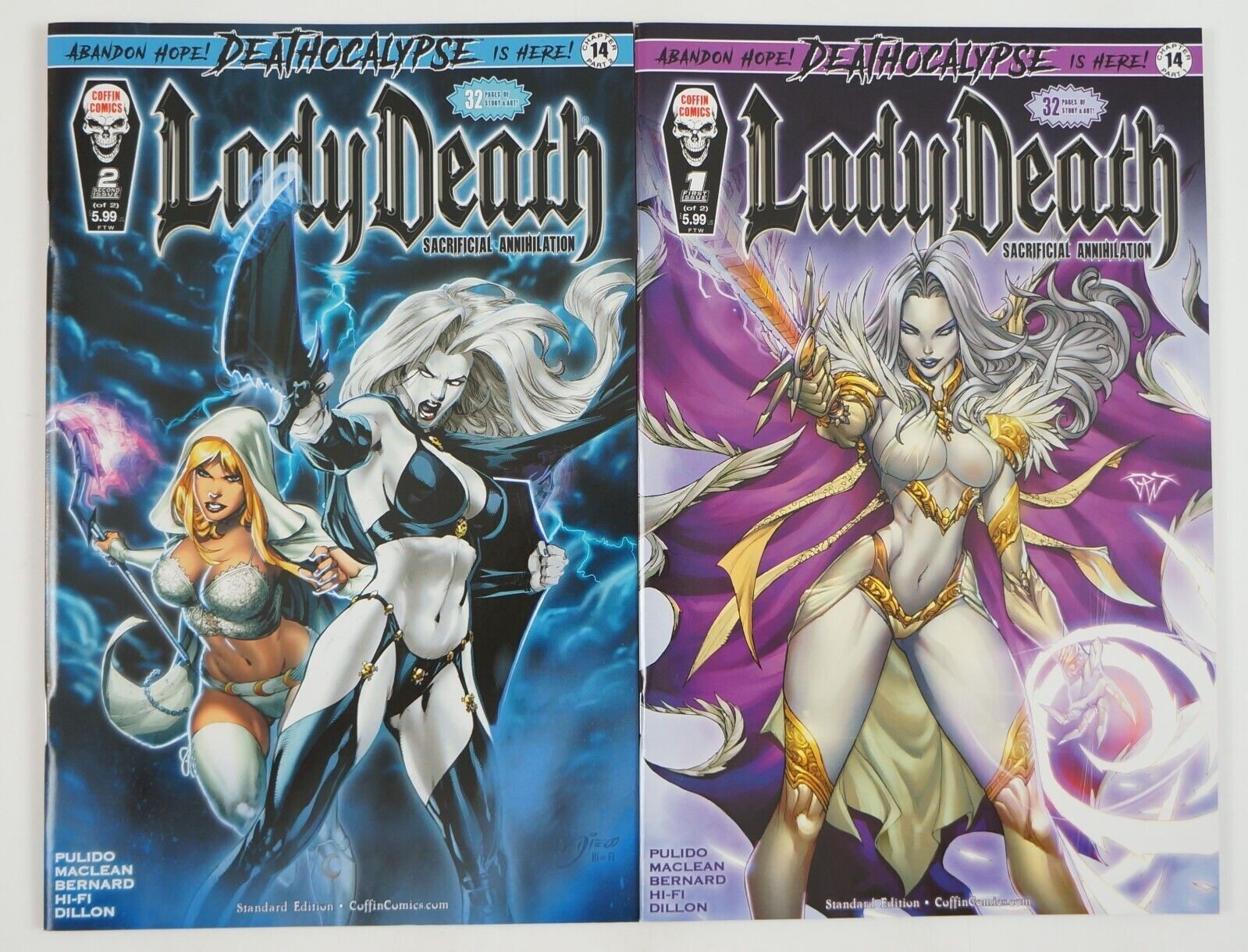 Lady Death: Sacrificial Annihilation #1-2 VF/NM complete series