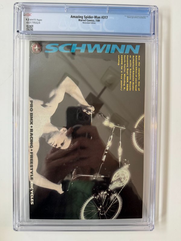Amazing Spider-man 317 CGC 9.2   Newsstand McFarlane Art(1989)
