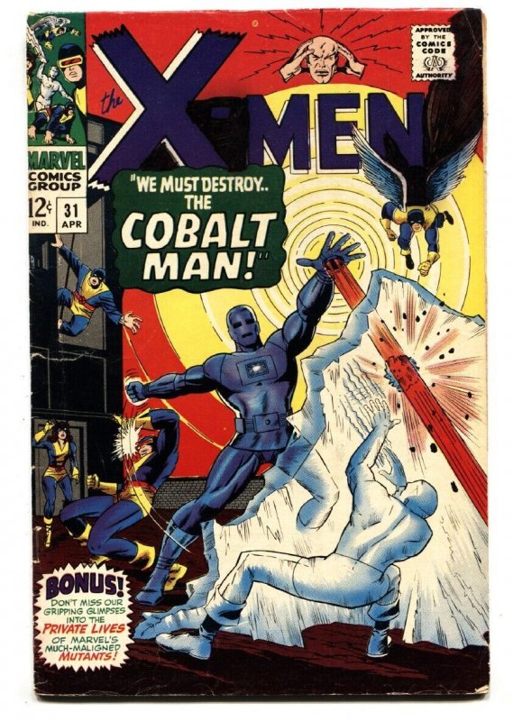 THE X-MEN #31 1967-MARVEL-COBALT MAN-VG-