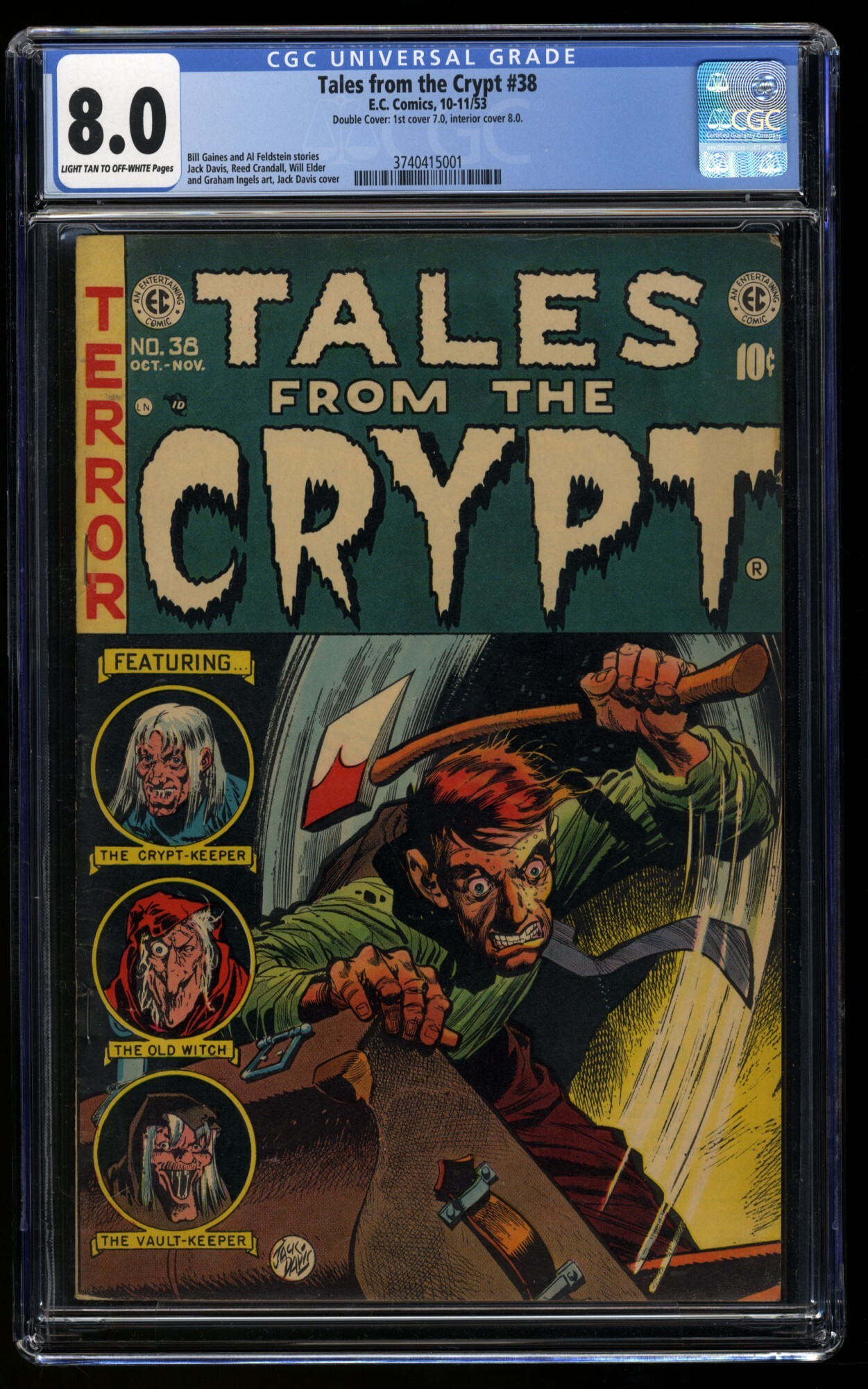 Tales From The Crypt #38 CGC VF 8.0 Double Cover! / HipComic