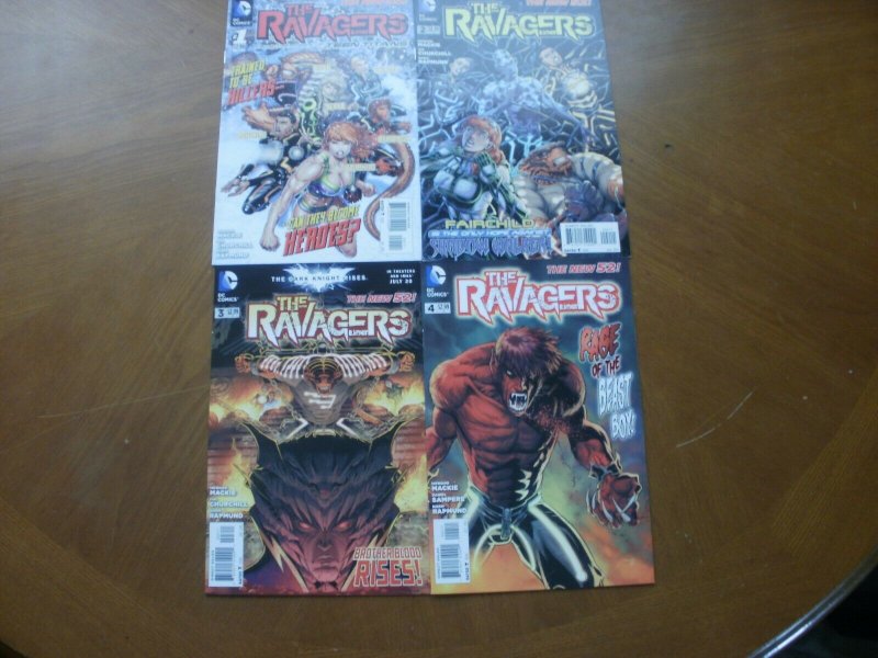 4 DC Comic THE RAVAGERS #1 2 3 4 (2012) New 52 Teen Titans Terra Fairchild Beast